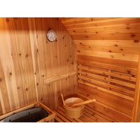 Thumbnail for SunRay Solace 2-Person Traditional Barrel Sauna