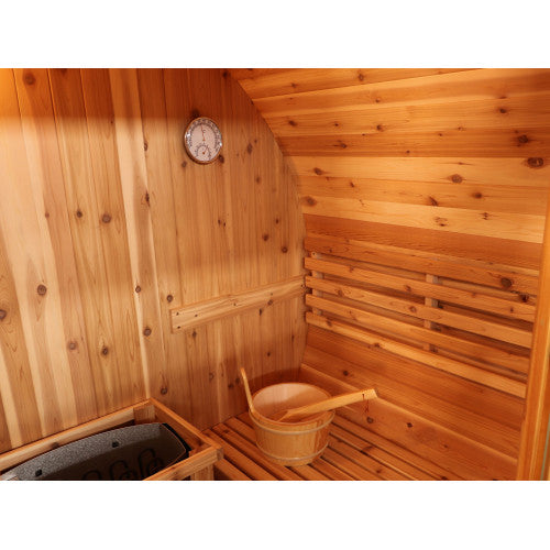 SunRay Galley 4-Person Traditional Barrel Sauna