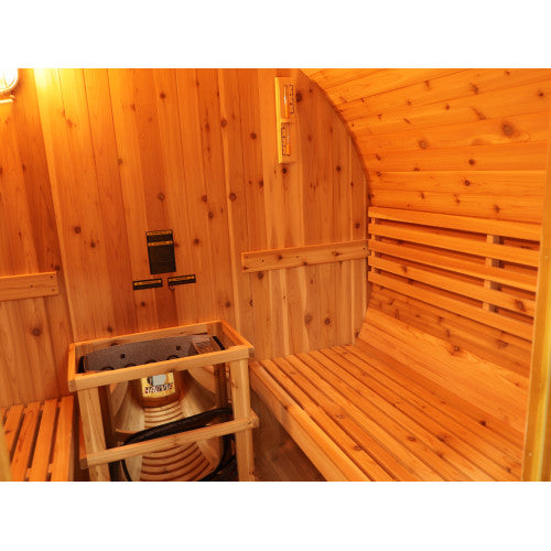 SunRay Oasis 2-4 Person Traditional Canopy Barrel Sauna