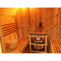 Thumbnail for SunRay Oasis 2-4 Person Traditional Canopy Barrel Sauna