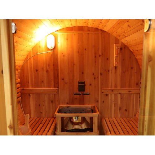 SunRay Oasis 2-4 Person Traditional Canopy Barrel Sauna