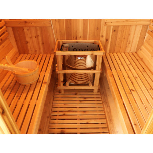 SunRay Aurora 2-4 Person Traditional Barrel Sauna