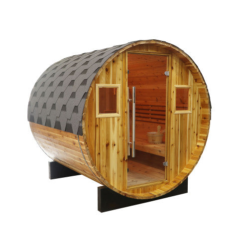 SunRay Galley 4-Person Traditional Barrel Sauna