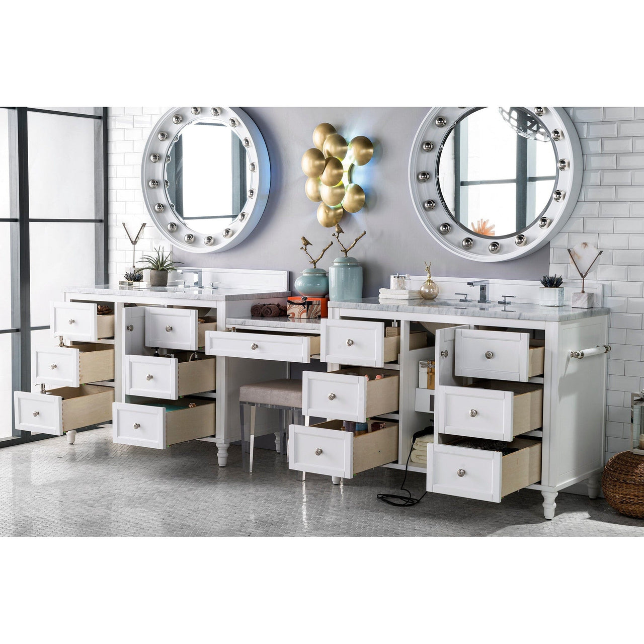 James Martin Copper Cove Encore 122" Double Vanity Set Vanity James Martin 