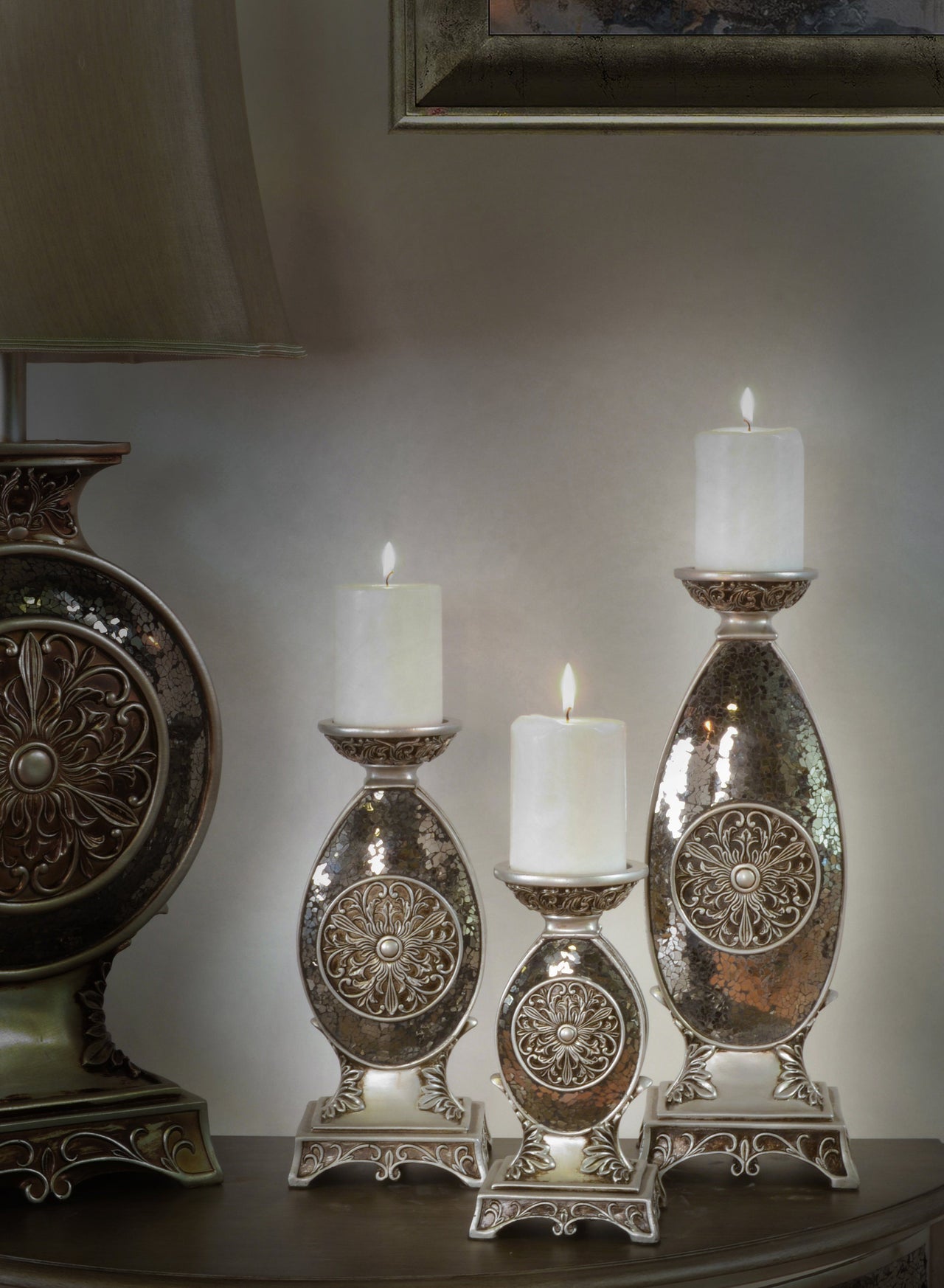 AFD Laviere Candleholders Set of 3 Décor AFD SILVER 