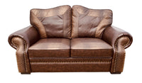 Thumbnail for AFD Botswana Croc and Leather Loveseat Sofa AFD TWO TONE 