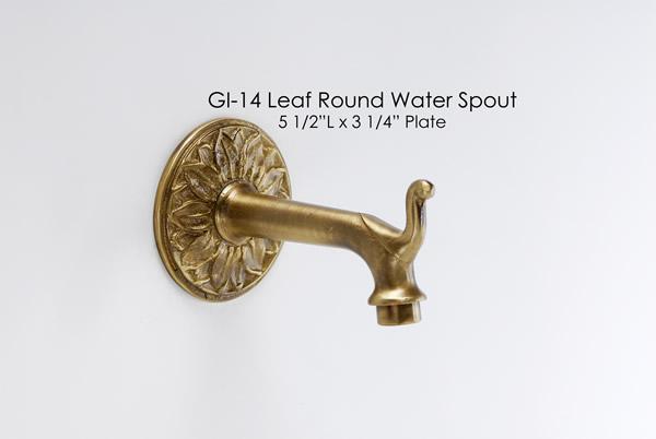 Leaf Round Water Spout Spout Tuscan 