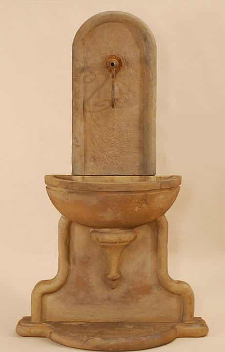 Livia Wall Outdoor Cast Stone Garden Fountain For Spout Fountain Tuscan 