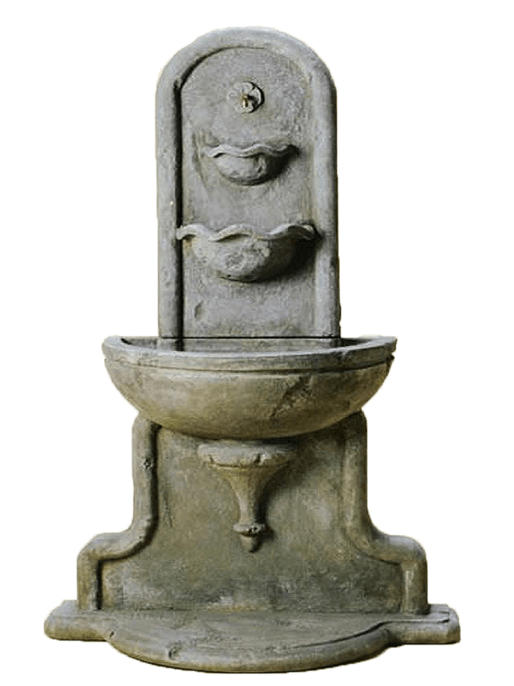 Flavia Wall Cast Stone Outdoor Garden Fountain Fountain Tuscan 