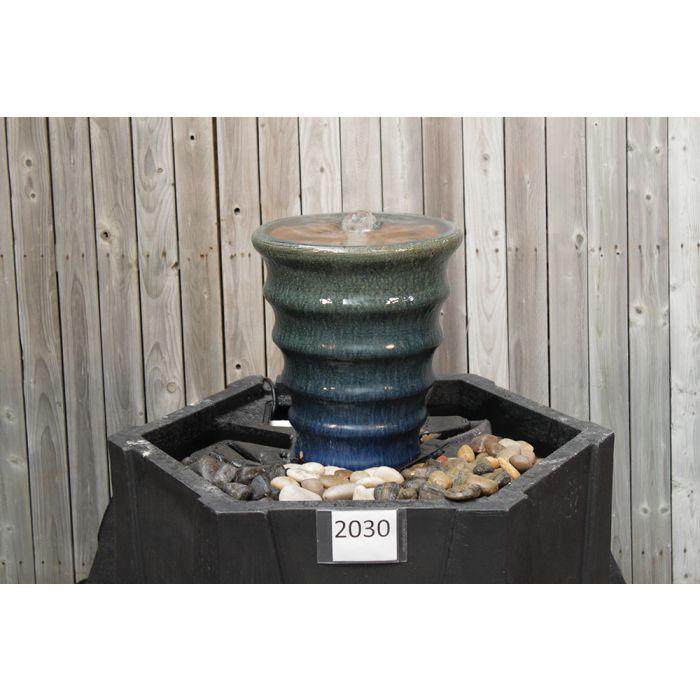 Genova FNT2030 Ceramic Vase Complete Fountain Kit Vase Fountain Blue Thumb 