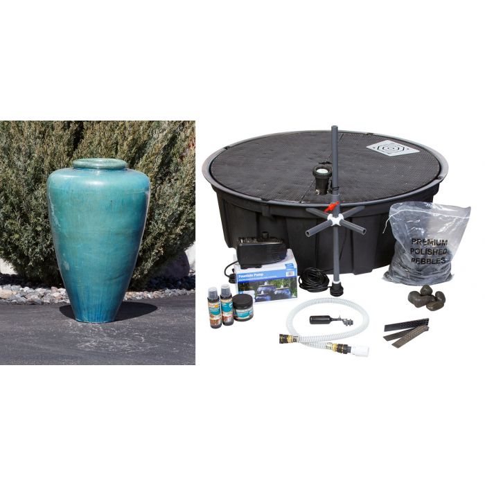 Oil Jar FNT40360 Ceramic Vase Complete Fountain Kit Vase Fountain Blue Thumb 