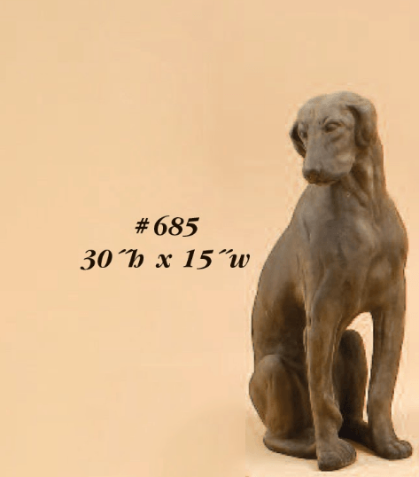 Hound Cast Stone Outdoor Asian Collection Statues Tuscan 