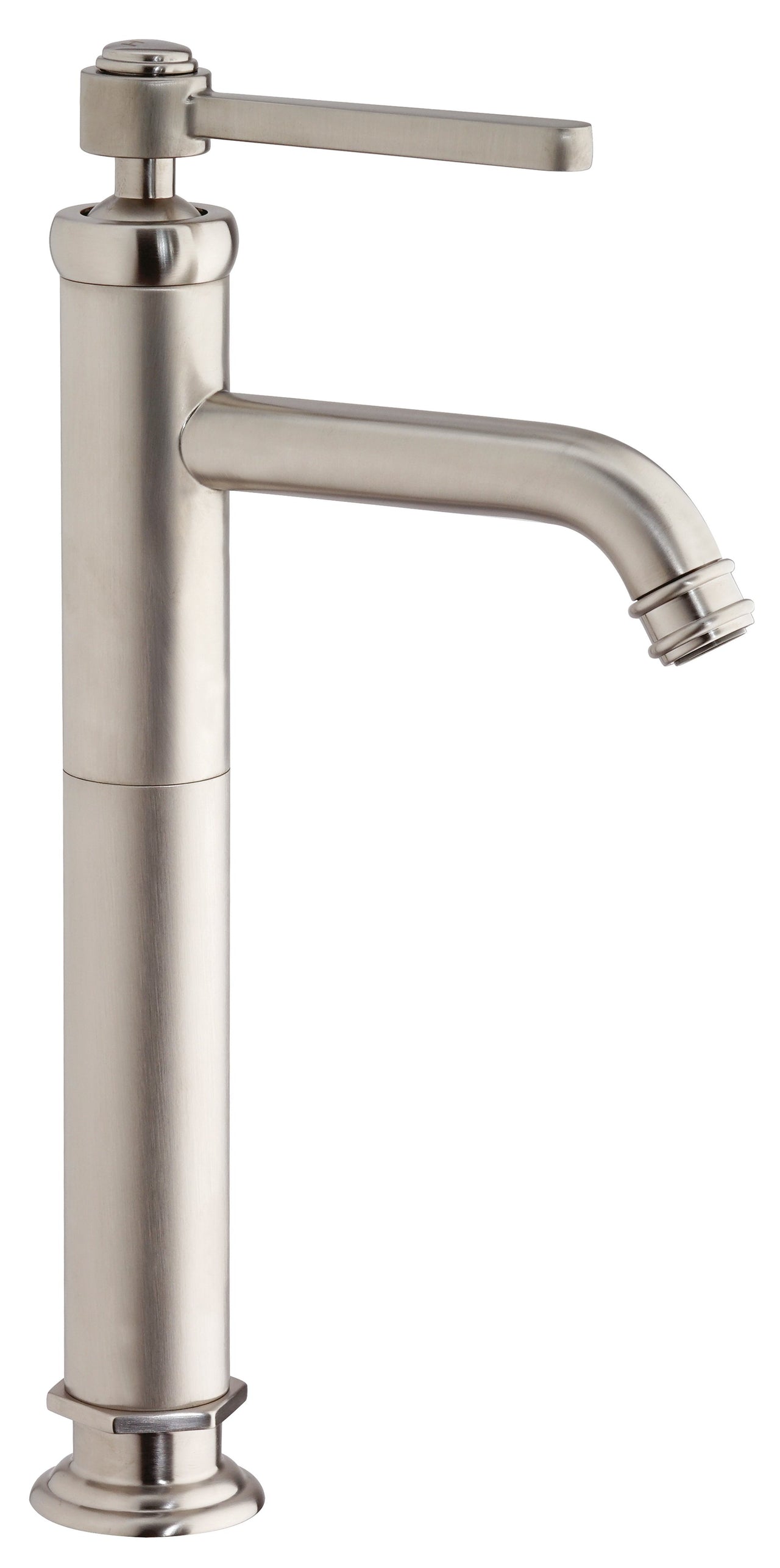 Latoscana Firenze Tall Single Handle Lavatory Vessel In Brushed Nickel Finish Bathroom Faucet Latoscana 