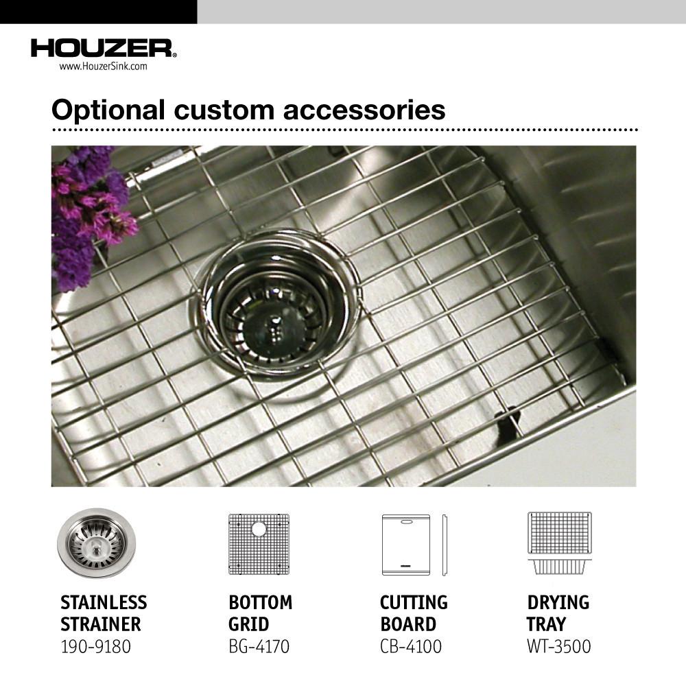 Houzer Contempo Series Undermount Stainless Steel 50/50 Double Bowl Kitchen Sink Kitchen Sink - Undermount Houzer 