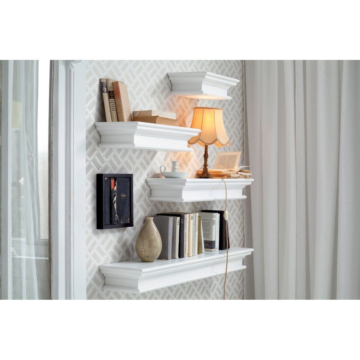 NovaSolo Halifax D165 Floating Wall Shelf, Long Wall Shelf NovaSolo 