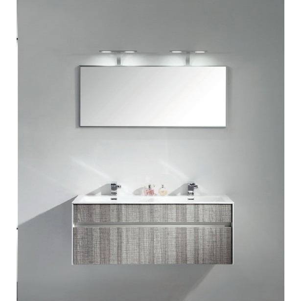 Eviva Ashy 48" Wall Mount Modern Vanity Set High Gloss Ash Gray with White Integrated double Sink Vanity Eviva 