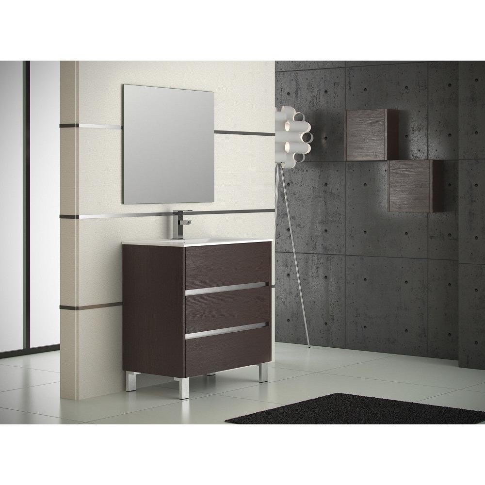 Eviva Escorpio® 32" Wenge Modern Vanity Wall Mount with White Integrated Porcelain Sink Vanity Eviva 