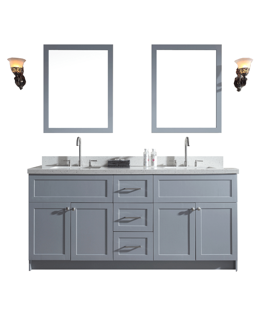 Ariel Hamlet 73 Double Sink Bathroom Vanity Set Solid Wood Constructi –  Tuscan Basins