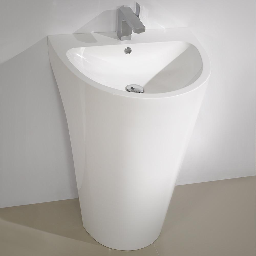 Fresca Parma White Pedestal Sink w/ Medicine Cabinet Bathroom Vanity F –  Tuscan Basins