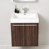 Thumbnail for Fresca Alto Walnut Modern Bathroom Vanity w/ Medicine Cabinet Vanity Fresca 