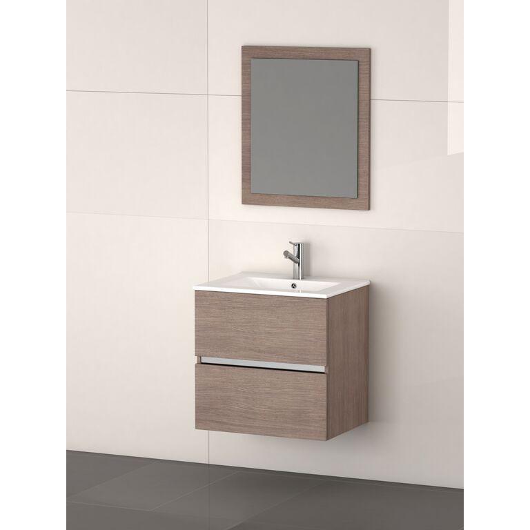 Eviva Ikaro® 24" Inch Medium Oak Modern Vanity Wall Mount with White Integrated Porcelain Sink Vanity Eviva 