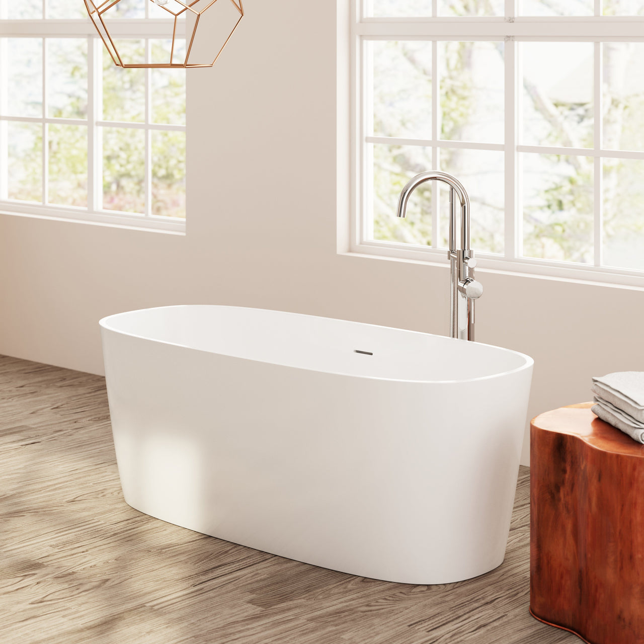 Latoscana Perlato Padova 59" Eco-Lapistone Soaker Tub FreeStanding Bathtub Latoscana 