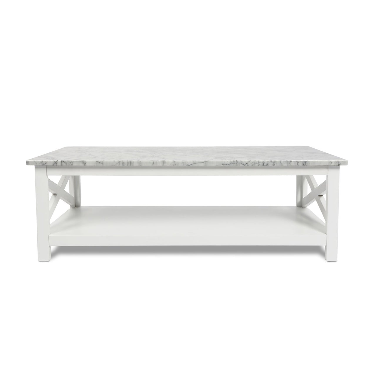 Agatha 44" Rectangular Italian Carrara White Marble Coffee Table with Color Solid Wood Legs Writing Desk The Bianco Collection White 