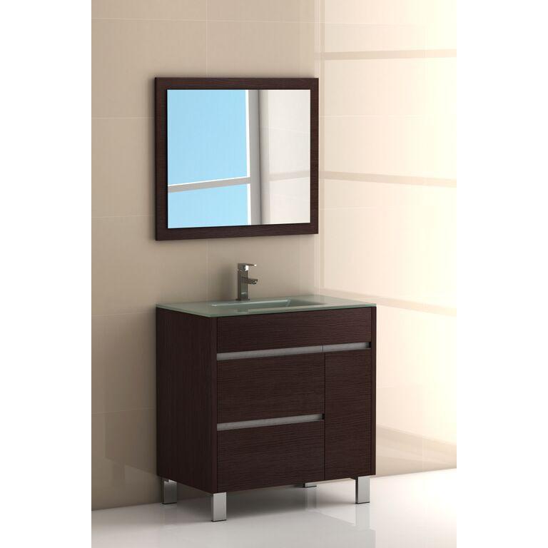 Eviva Tauro® 32" Wenge(Dark Brown) Modern Vanity Set with Integrated White Porcelain Sink Vanity Eviva 