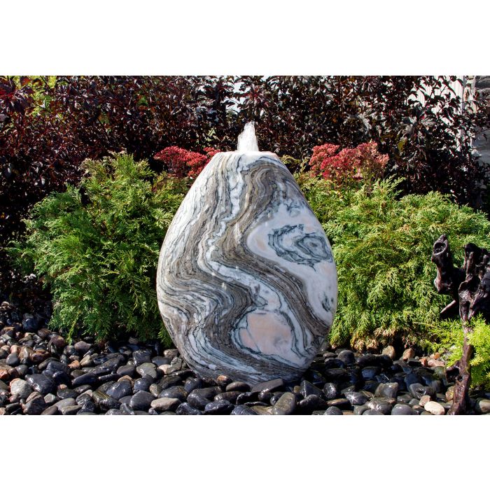 Real Stone Fountains ABART6130 30″ Pink Marble - Almond Fountain Kit Fountain Blue Thumb 