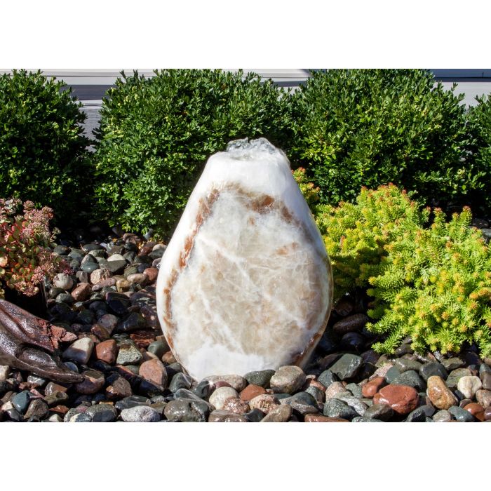 Real Stone Fountains ABART6330 30″ Red Onyx - Almond Fountain Kit Fountain Blue Thumb 