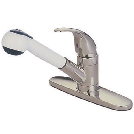 Kingston Brass GKB6708LL Water Saving Legacy Pull-out Kitchen Faucet, Satin Nickel Kitchen Faucet Kingston Brass 