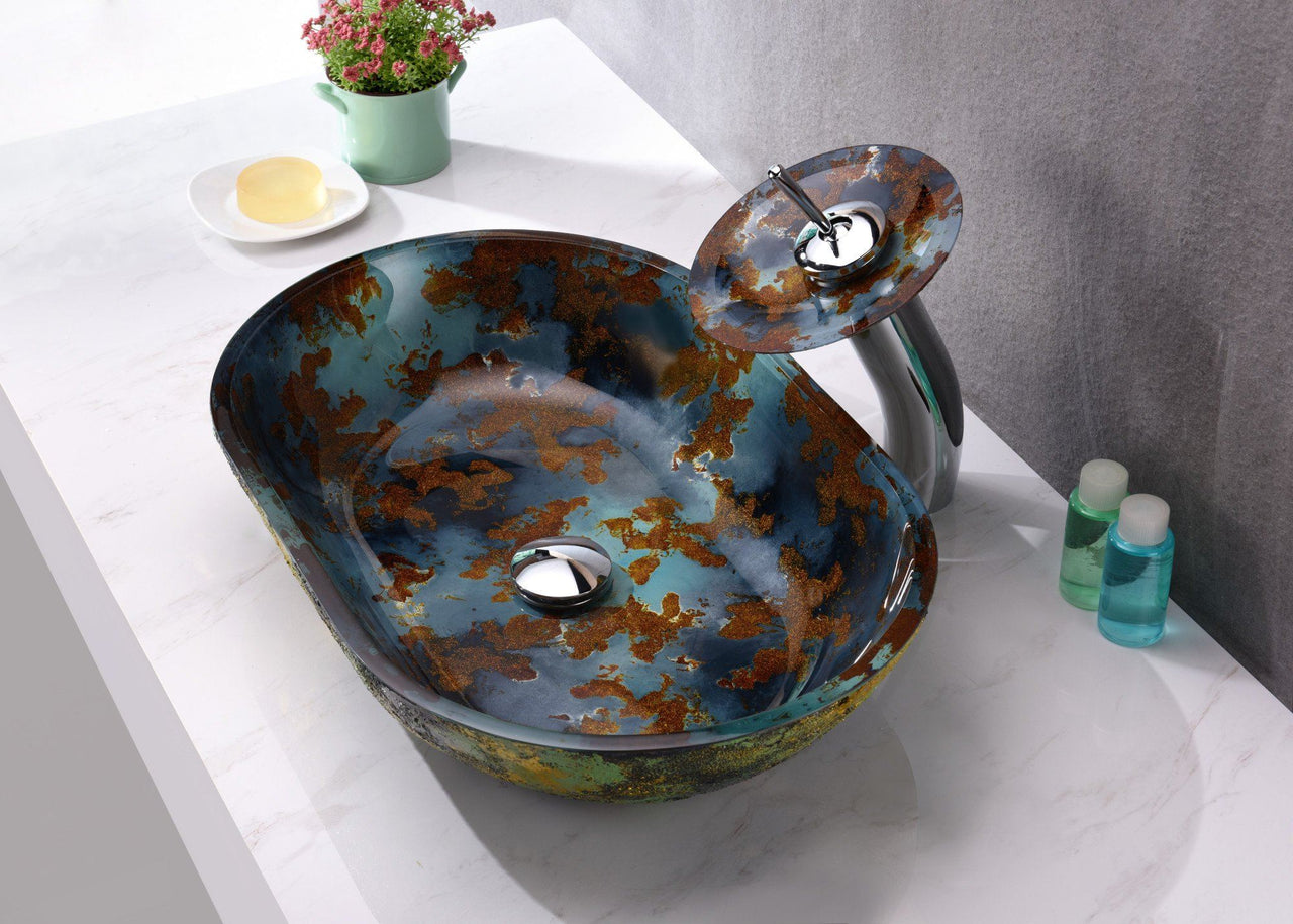 ANZZI Voce Series LS-AZ192 Vessel Sink - Glass Bathroom Sink ANZZI 