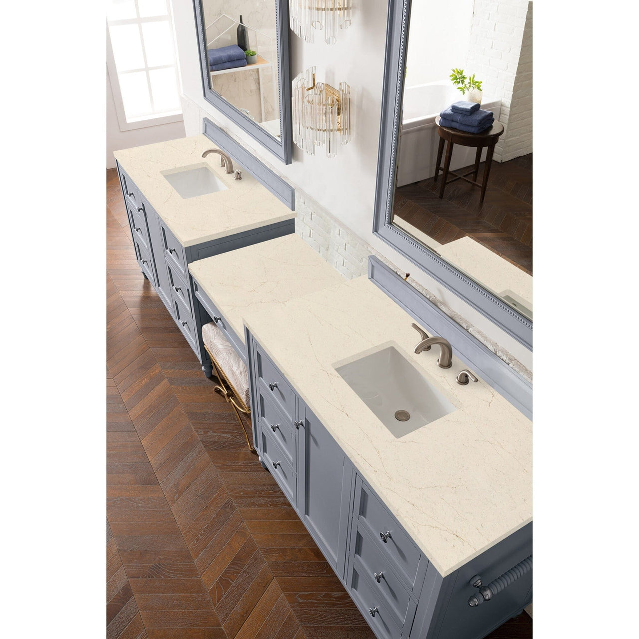 James Martin Copper Cove Encore 122" Double Vanity Set Vanity James Martin 