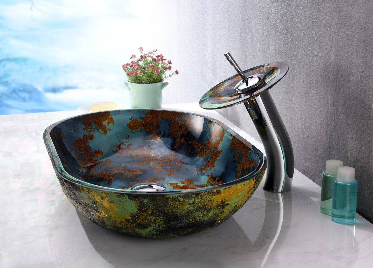 ANZZI Voce Series LS-AZ192 Vessel Sink - Glass Bathroom Sink ANZZI 