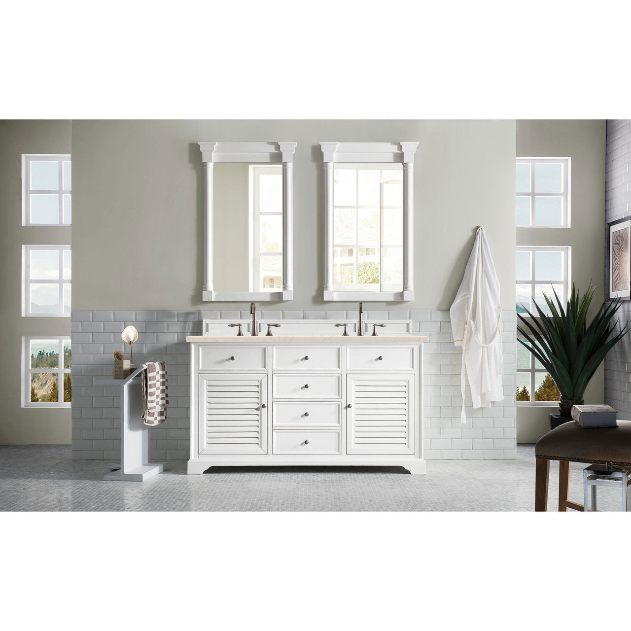 James Martin Savannah 60" Double Vanity Vanity James Martin 