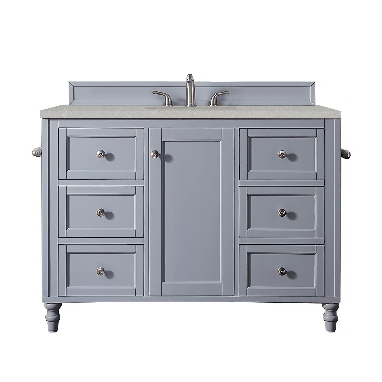 James Martin Copper Cove Encore 48" Single Vanity Vanity James Martin Silver Gray w/ 3 CM Eternal Serena Quartz Top 